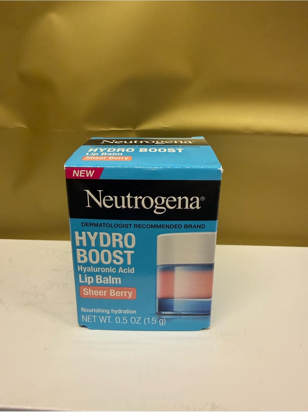 Neutrogena Hydro Boost Hyaluronic Acid, Unscented Lip Balm NEW in box